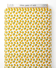 Tissu - Citrons jaunes et verts