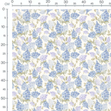 Tissu - Hortensias bleus aquarelle