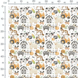 Tissu - Animaux de ferme Halloween