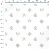 Tissu - Flocons gris sur blanc