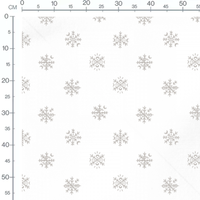 Tissu - Flocons gris sur blanc