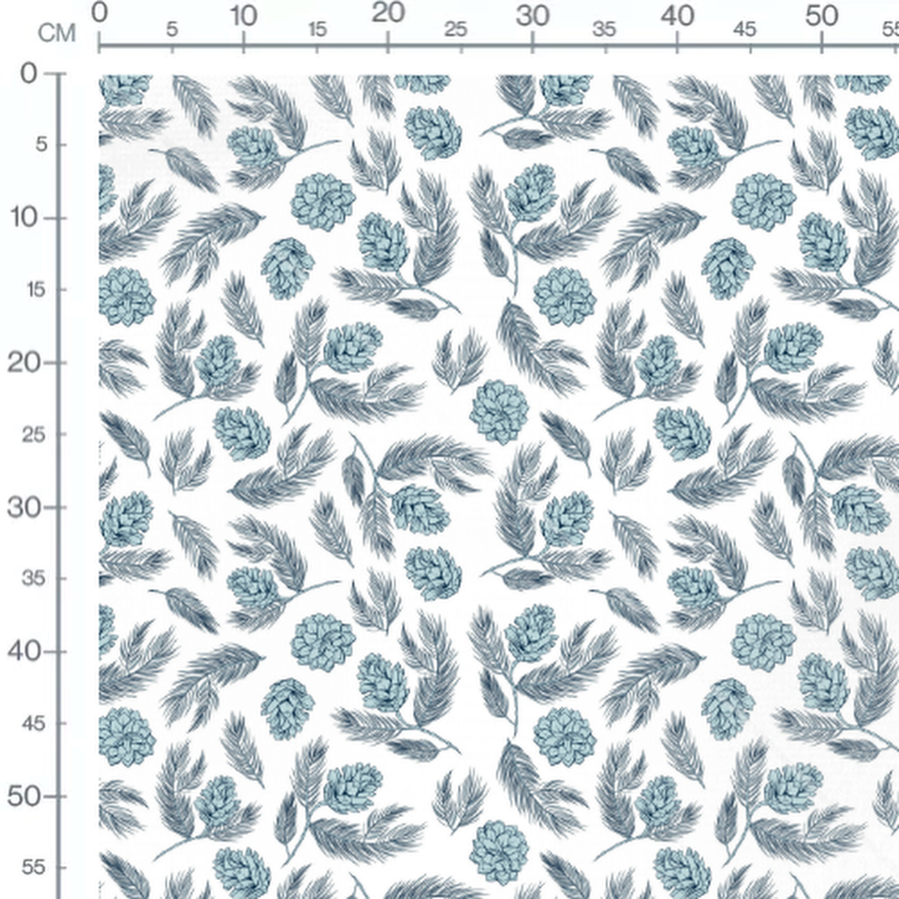 Tissu - Pommes de pin et aiguilles