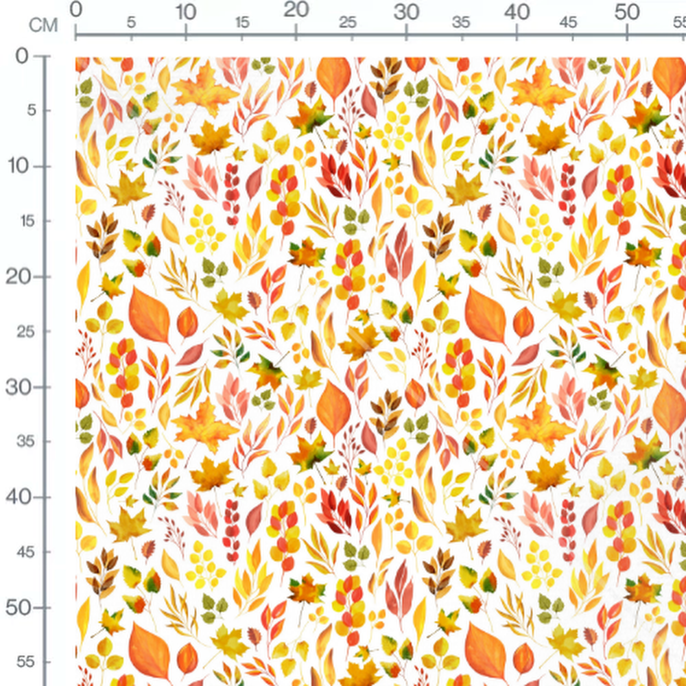 Tissu - Feuilles d'automne colorées