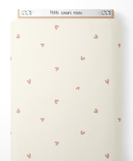 Tissu - Petits cœurs roses