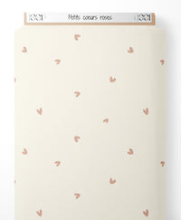 Tissu - Petits cœurs roses