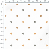 Tissu - Pois beige et gris doux