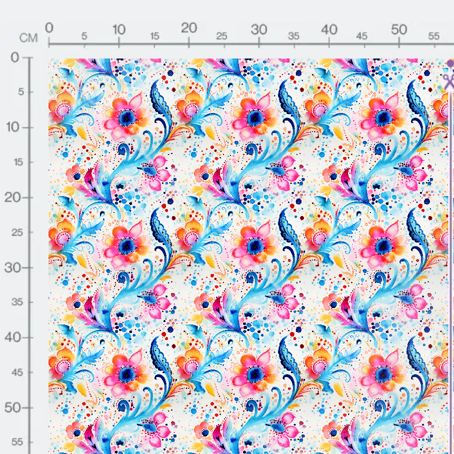 Tissu -  Fleur paisley 3