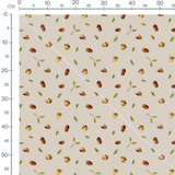 Tissu - Glands et points blancs beiges