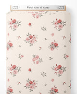 Tissu - Roses roses et rouges