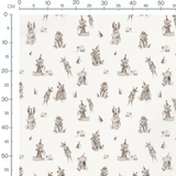 Tissu - Peluches marron en fête