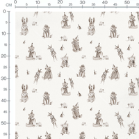 Tissu - Peluches marron en fête