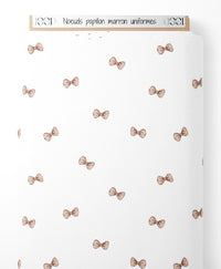 Tissu - Nœuds papillon marron uniformes