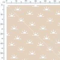 Tissu - Rayons épurés sur beige