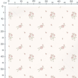 Tissu - Bouquets roses sur fond clair