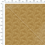Tissu - Bougies dorées sur fond beige