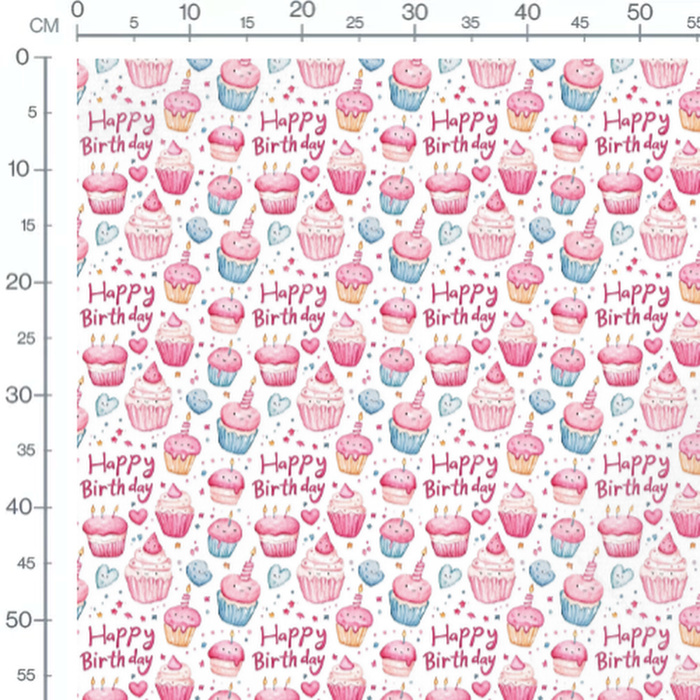 Tissu - Tissu Cupcake Birthday