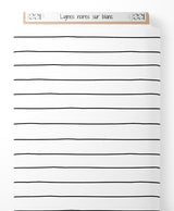 Tissu - Lignes noires sur blanc