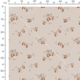 Tissu - Poires sur fond beige