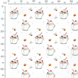 Tissu - tasse chocolat chaud gourmand