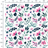 Tissu - Variété de fleurs aquarelle