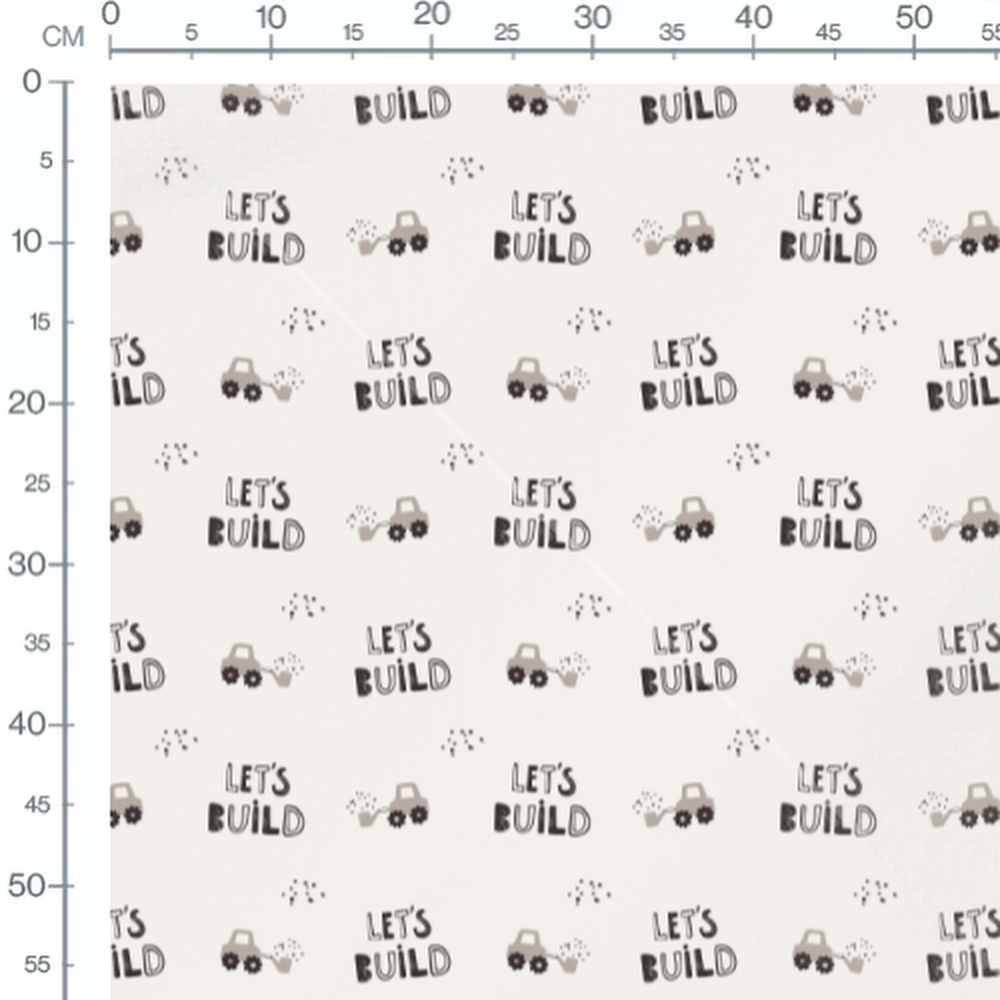 Tissu - Engins et texte noir