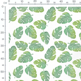 Tissu - Feuilles de monstera variées