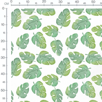 Tissu - Feuilles de monstera variées