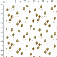Tissu - Petits arbres verts