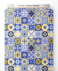 Tissu - Carreaux mosaïque dynamique