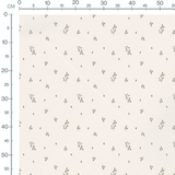 Tissu - Branches vertes sur beige 2