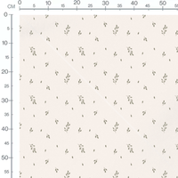 Tissu - Branches vertes sur beige 2
