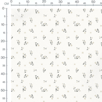 Tissu - Fleurs blanches sur fond blanc 2