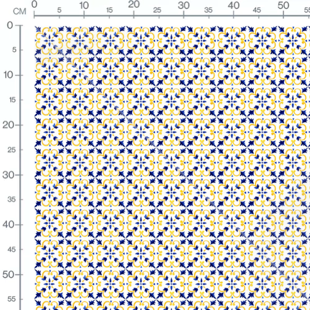 Tissu - Fleurs symétriques élégantes