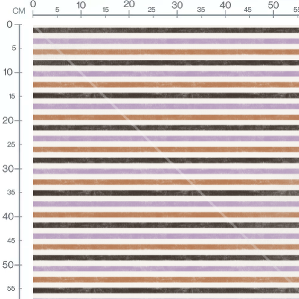 Tissu - Rayures marron et violet