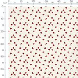 Tissu - Coccinelles à pois sur crème
