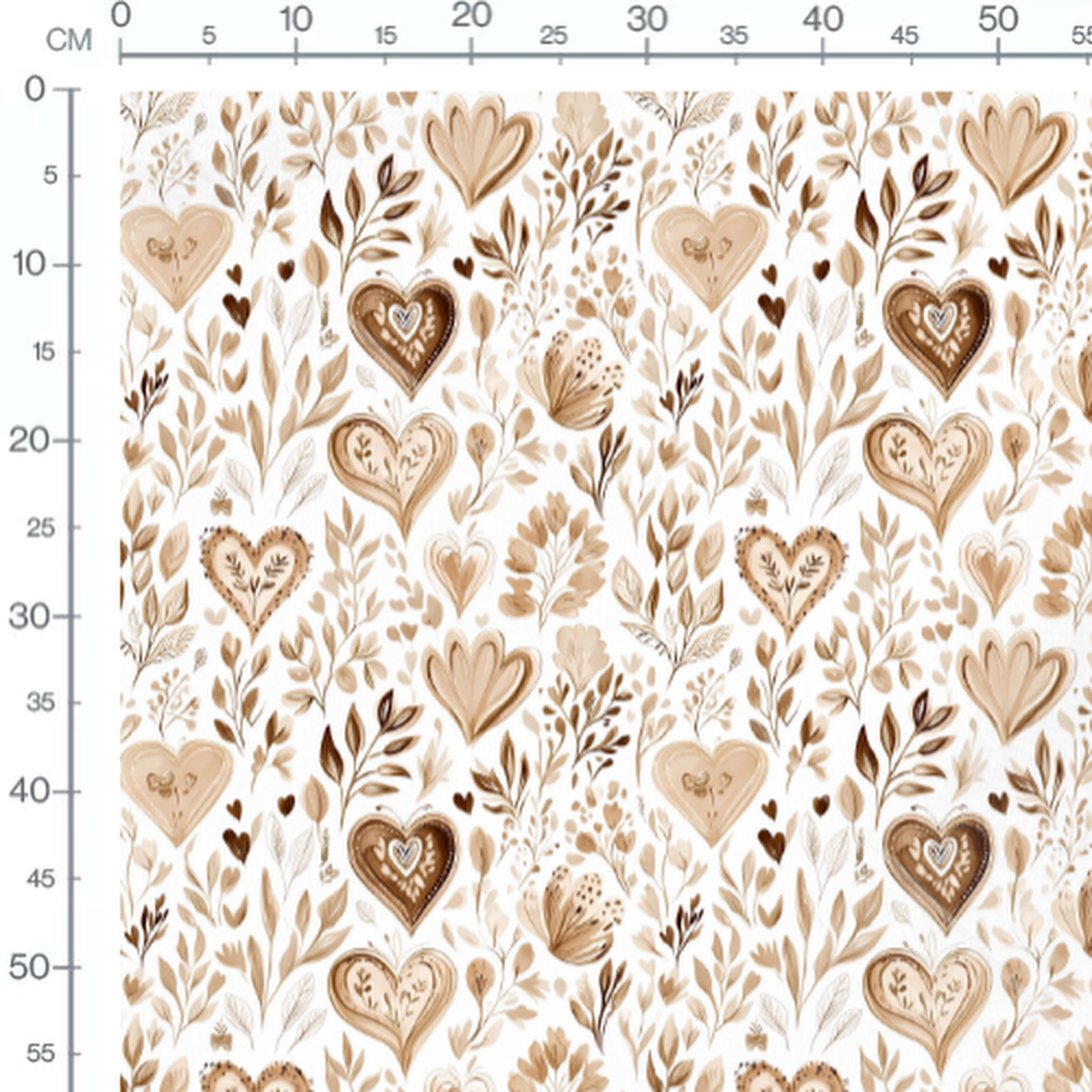 Tissu - coeur boheme