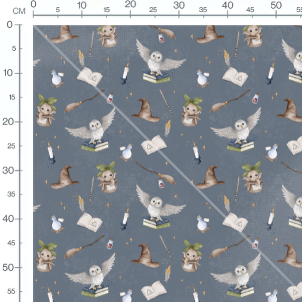 Tissu - Hiboux et potions mystiques