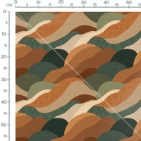 Tissu - Ondulations terreuses abstraites