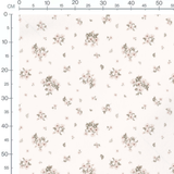 Tissu - Bouquets roses sur crème doux