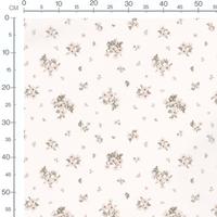 Tissu - Bouquets roses sur crème doux