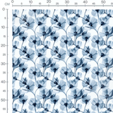 Tissu - Tissu Fleur Xray Bleu Nuit