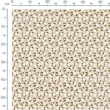 Tissu - Fleurs blanches et feuillage 4