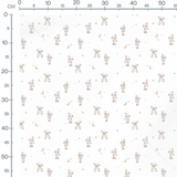Tissu - Moutons et lunes beige