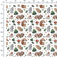 Tissu - Animaux mignons et nature