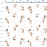 Tissu - Oursons et ballons pastel