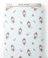 Tissu - Oursons en hiver