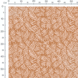 Tissu - Feuilles blanches variées
