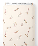 Tissu - Fournitures scolaires aquarelle