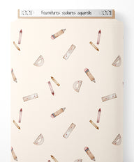 Tissu - Fournitures scolaires aquarelle