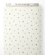 Tissu - Pois verts et roses doux